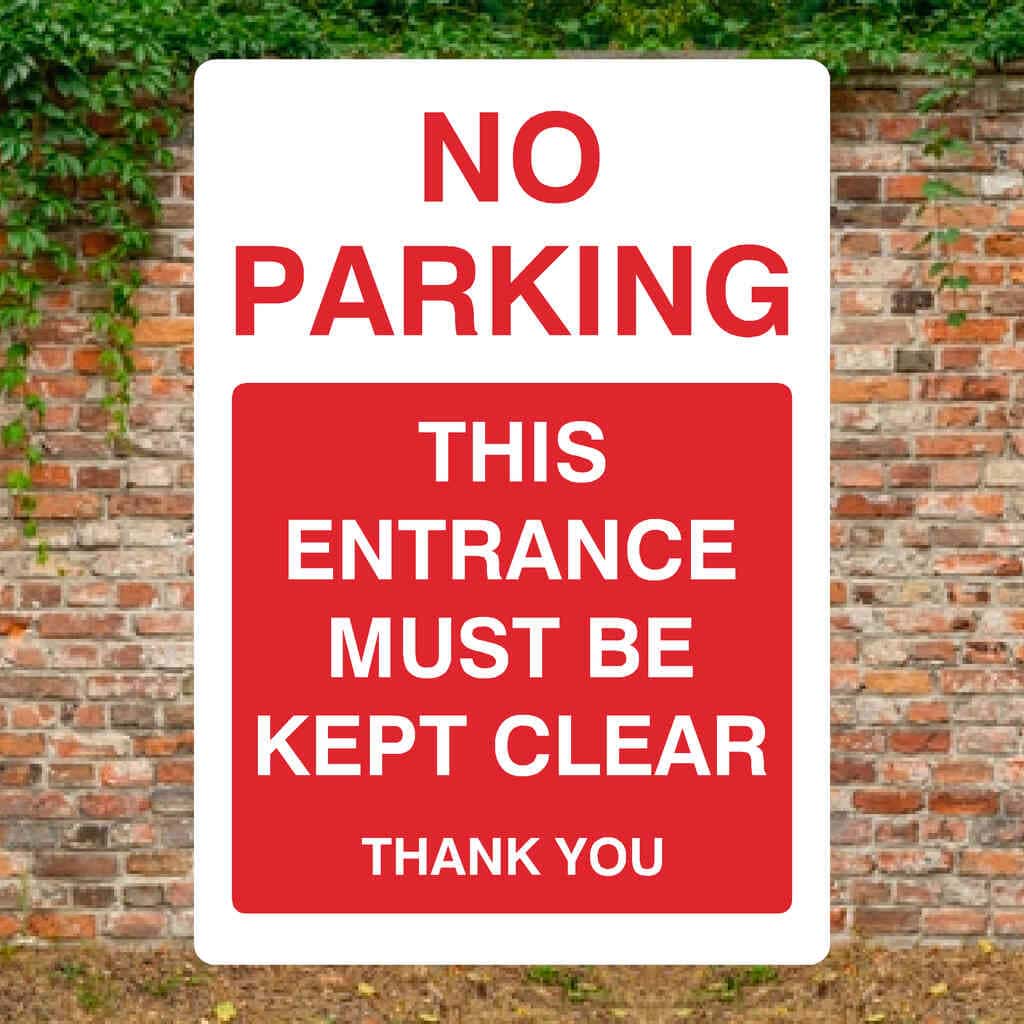 Cartello VSafety 'Divieto Di Sosta' 300x200 Mm | Ingresso Sempre In Uso | Segnale In Plastica Rigida 1 Mm Per Parcheggio Privato