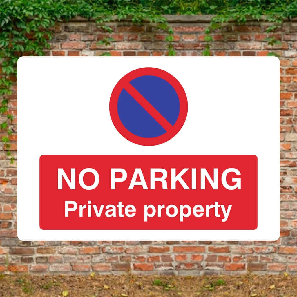No Parking Private Property At Any Time Landscape - The Sign Shed