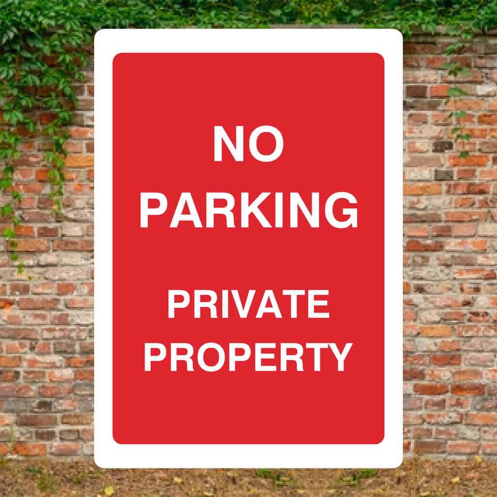No Parking Private Property Sign A - The Sign Shed