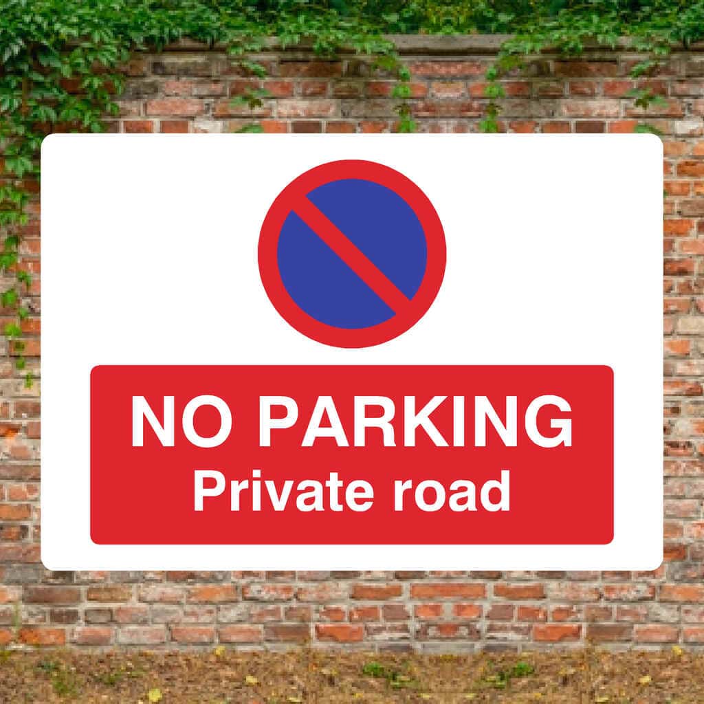 No Parking Private Road At Any Time Landscape - The Sign Shed