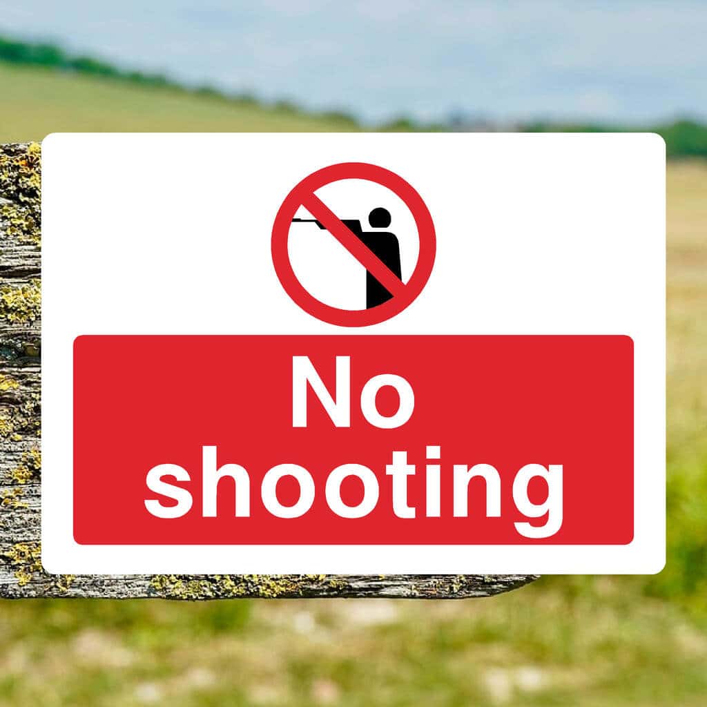 No Shooting Sign - The Sign Shed