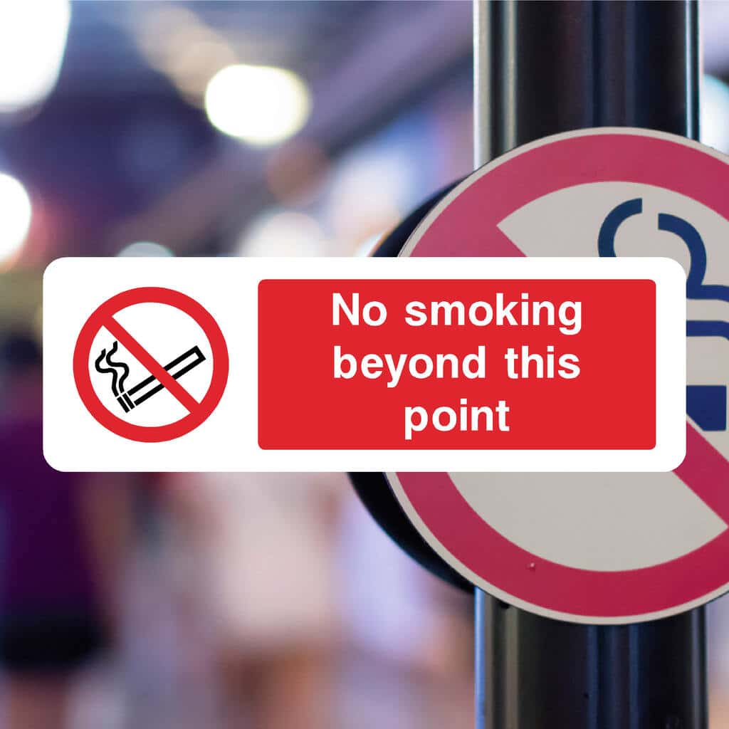 No Smoking Beyond This Point Sign - The Sign Shed