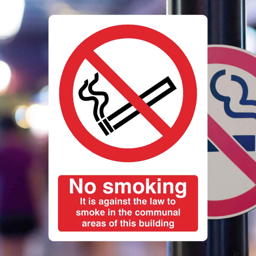 No Smoking In Communal Areas Of Building Sign - The Sign Shed