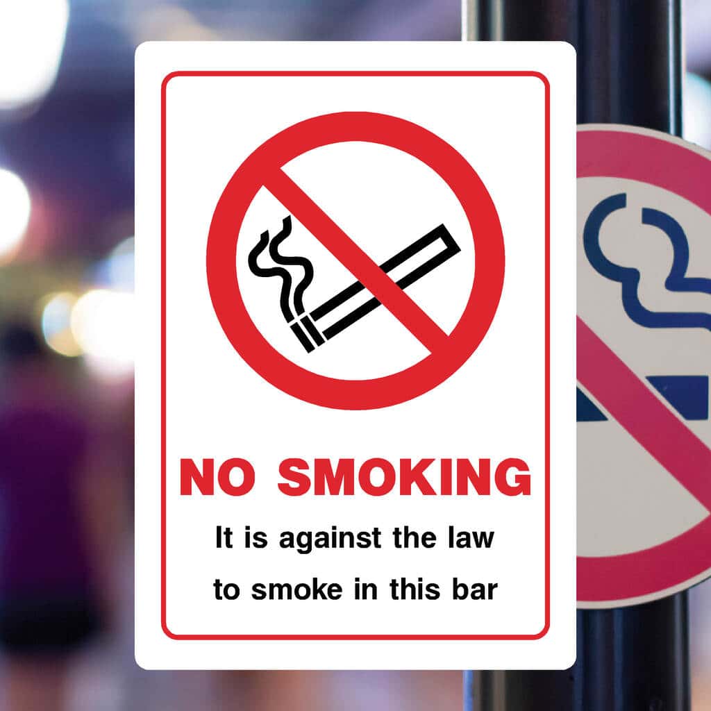 No Smoking In This Bar Sign - The Sign Shed