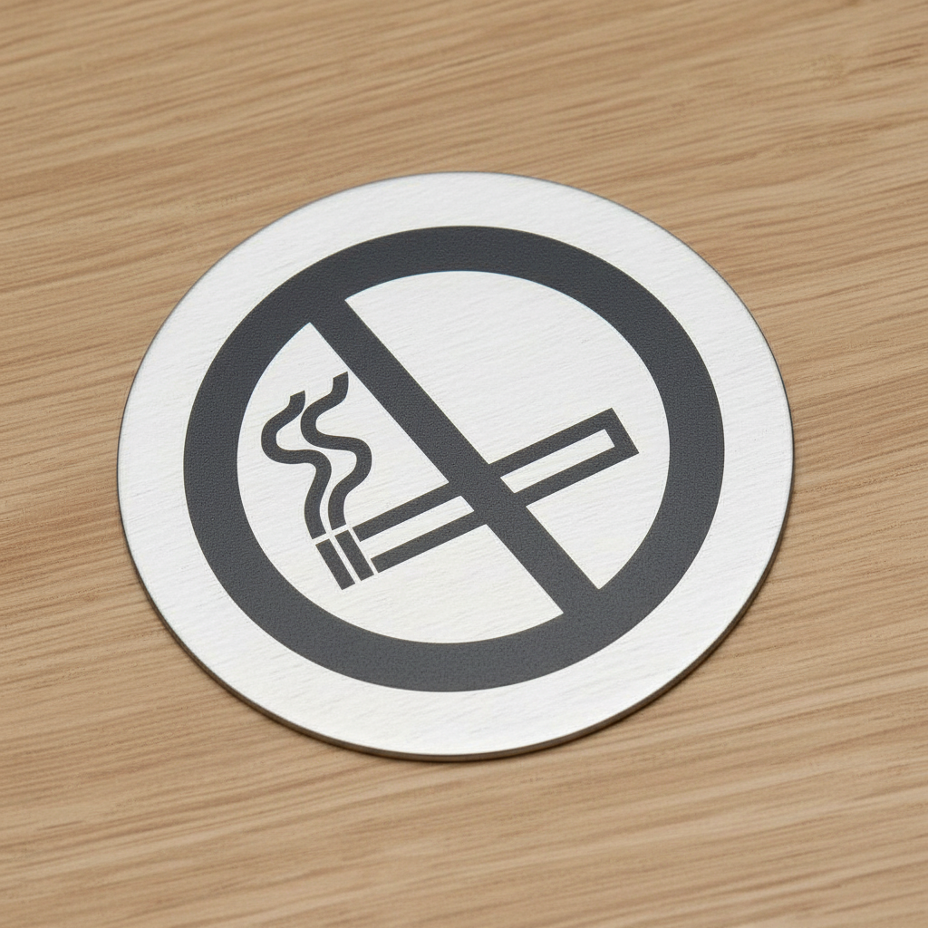 No Smoking Sign material close-up