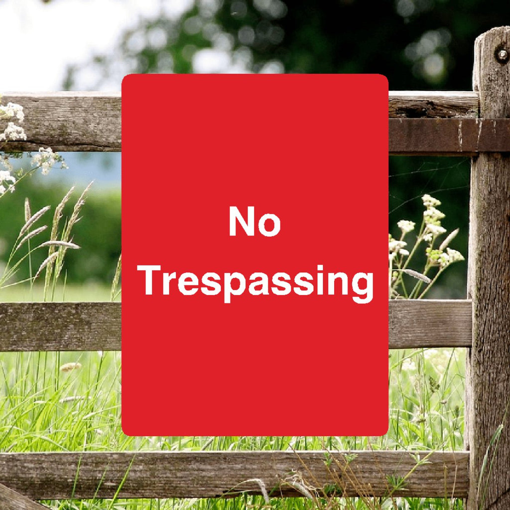 No Trespassing Full Colour Sign Portrait - The Sign Shed