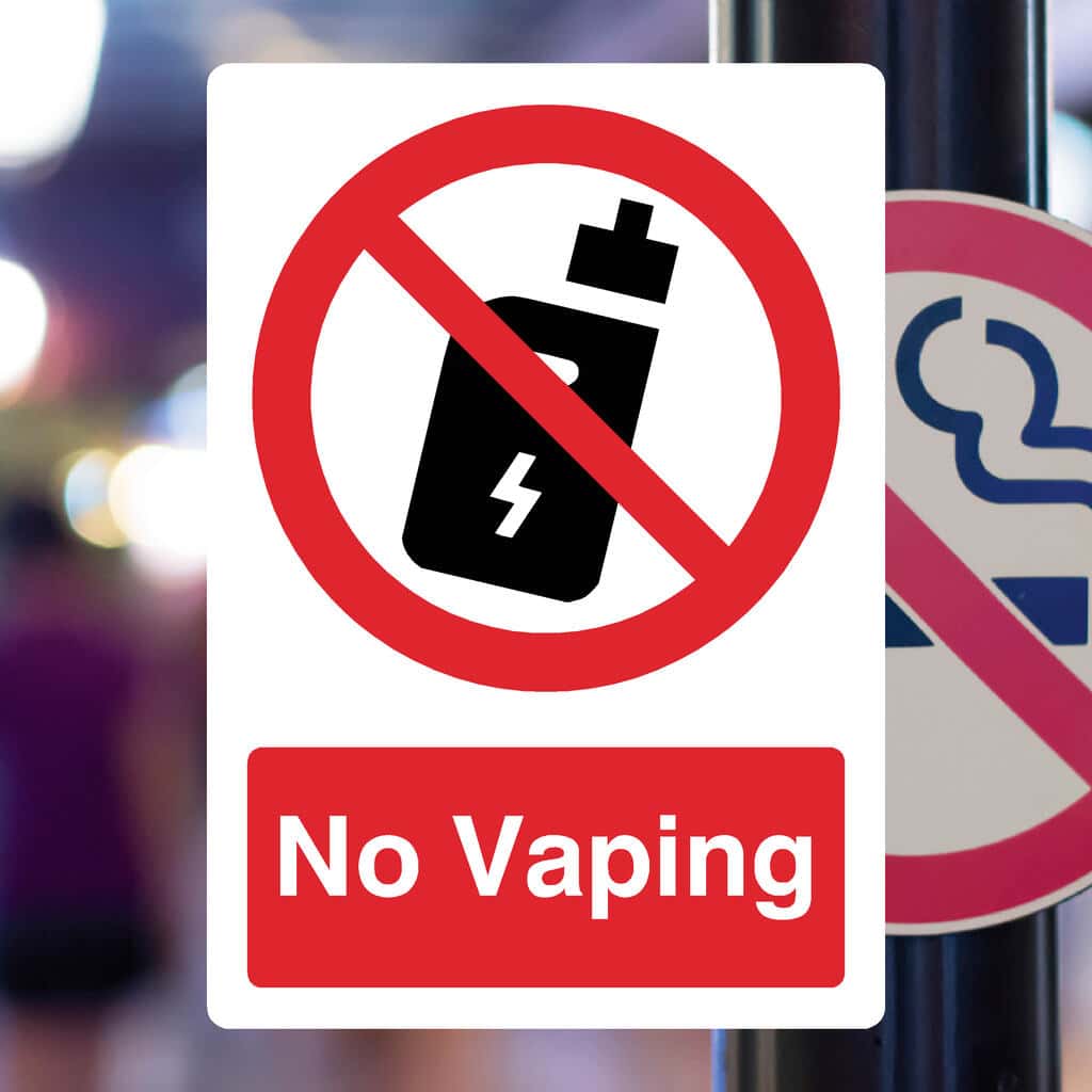 No Vaping Sign - The Sign Shed