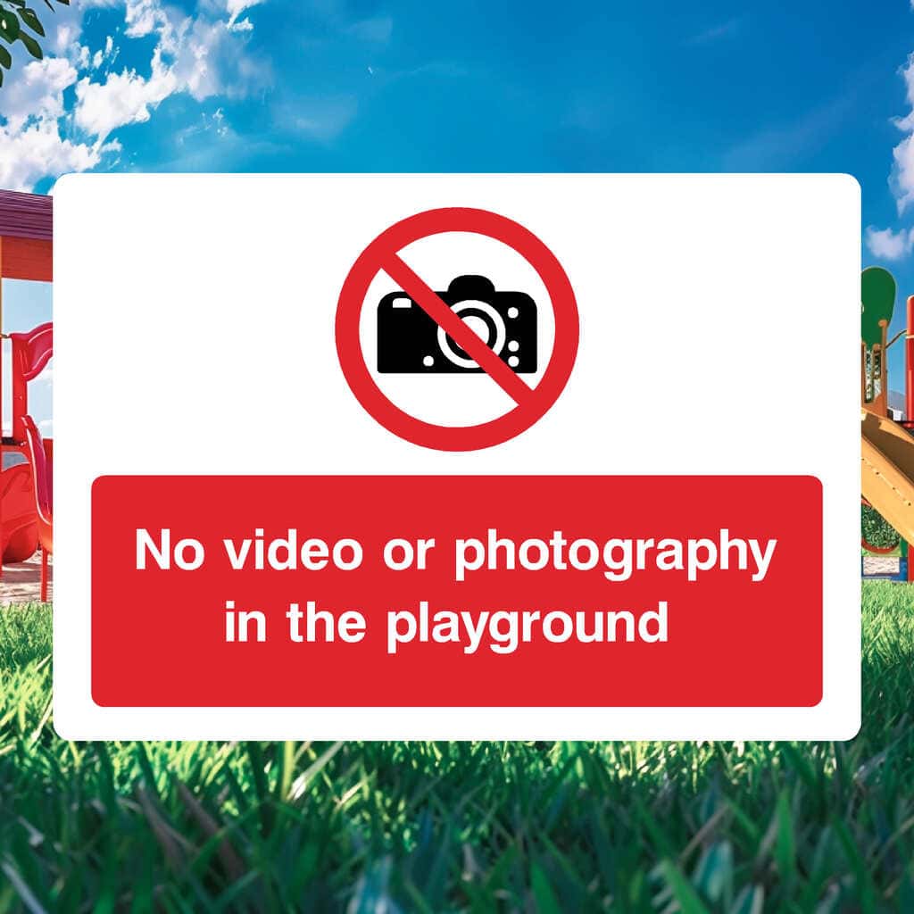 Playground No Photo Sign – UK Prohibition Sign – The Sign Shed