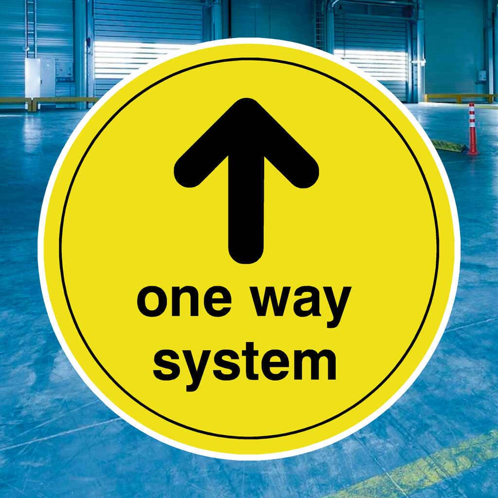 One Way System Floor Sticker - The Sign Shed