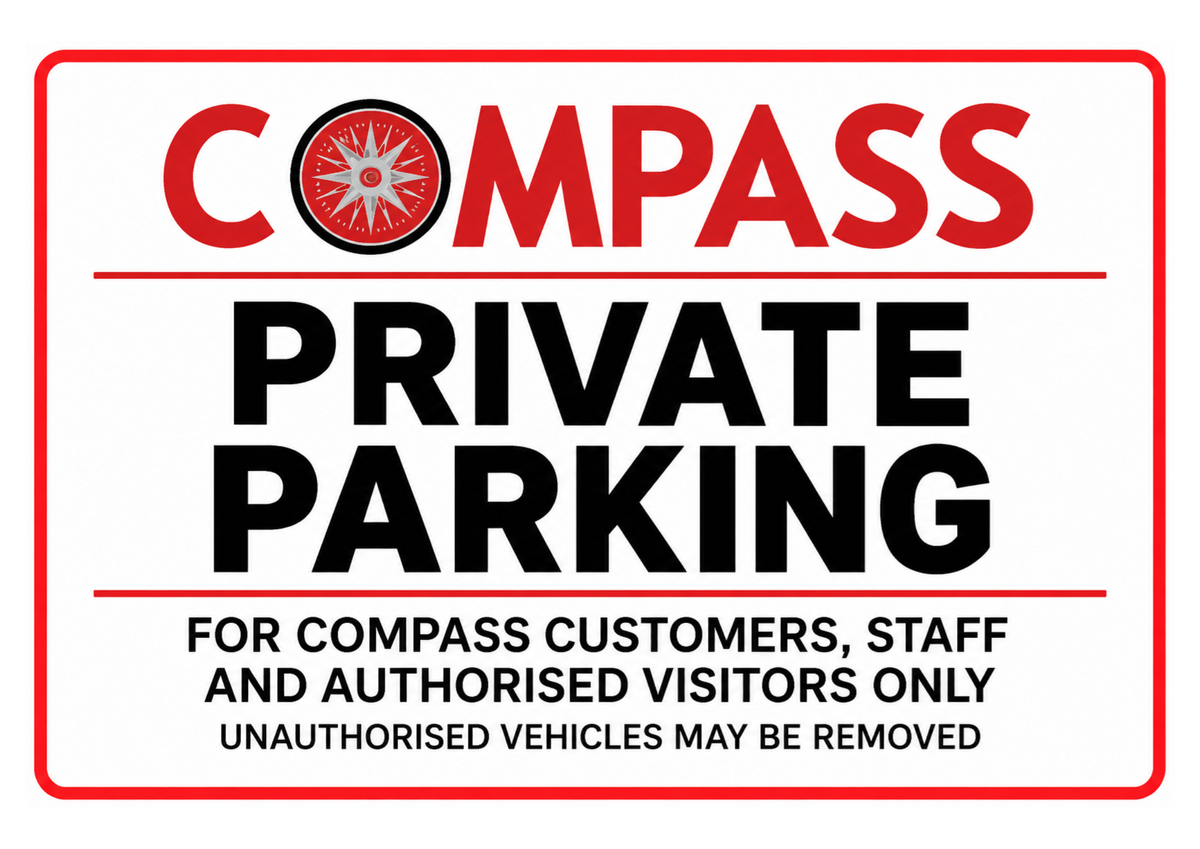 Custom White Sign Landscape