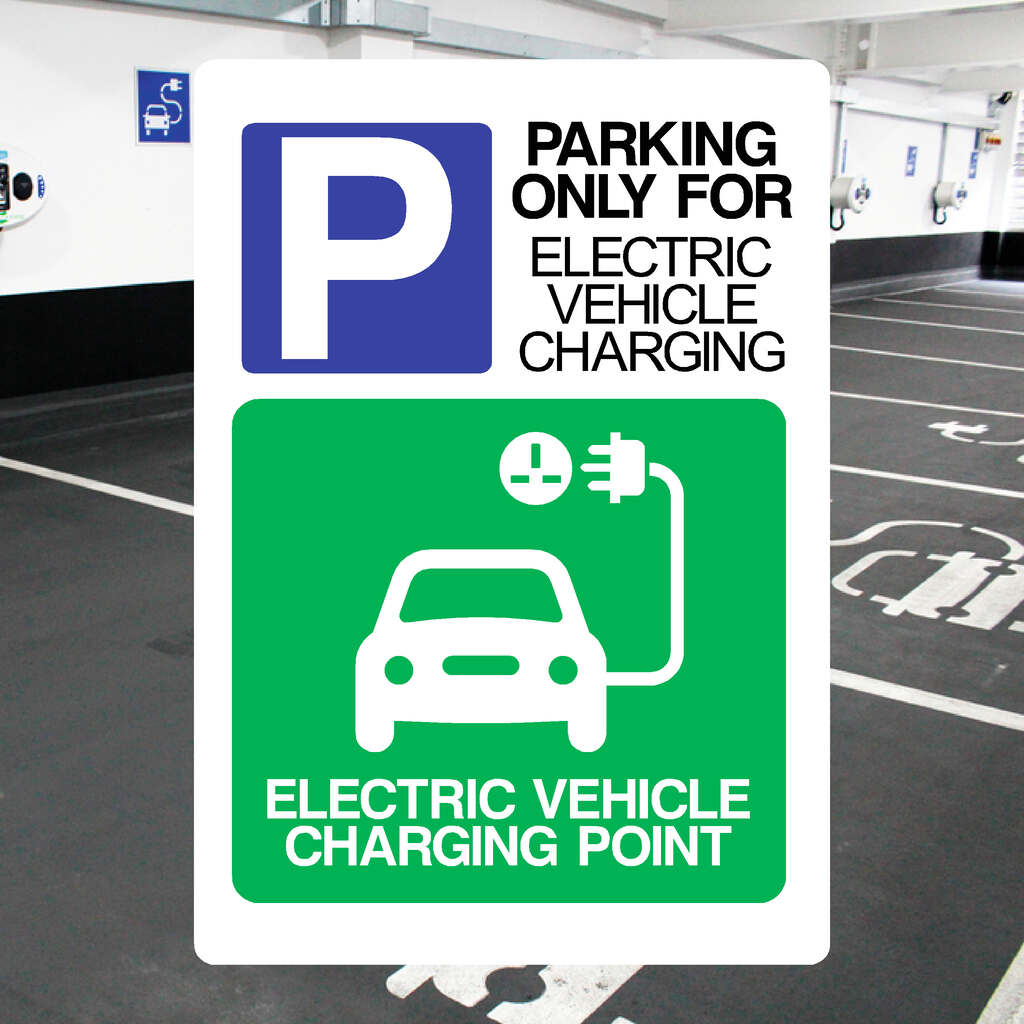 EV Charging Parking Sign – UK Compliant Safety Sign