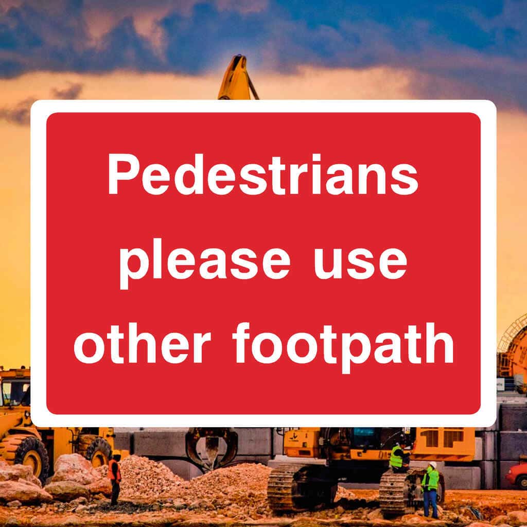 Pedestrians Footpath Sign - The Sign Shed