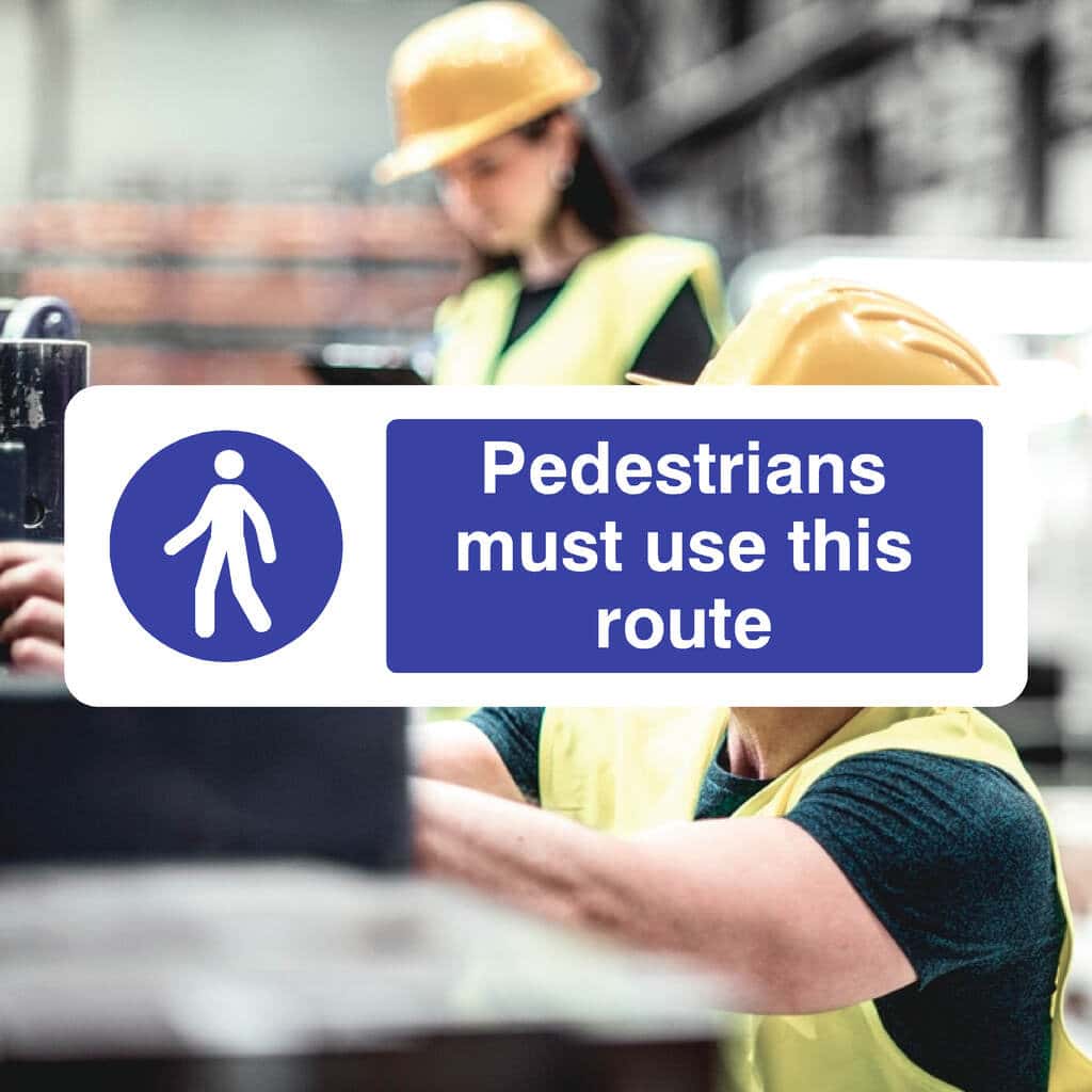 Pedestrians Must Use This Route Sign - The Sign Shed