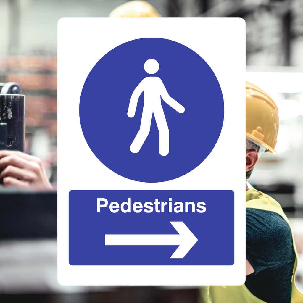 Pedestrians Right Arrow Sign - The Sign Shed