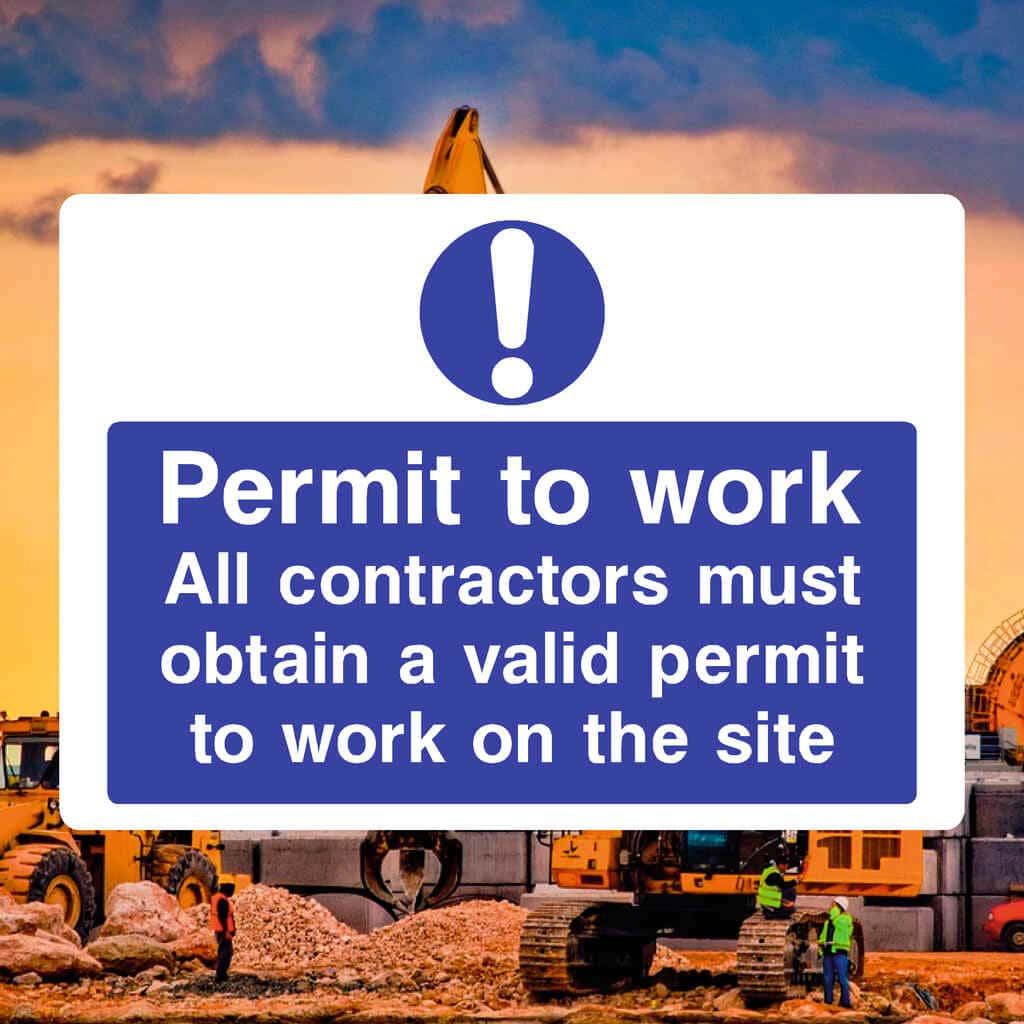 Permit Shop Store Permit To Work Sign