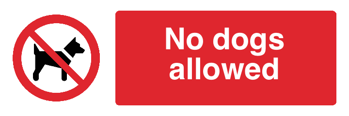 Custom No Dogs Sign Landscape