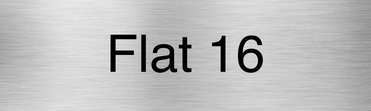Customised Brushed Silver Sign