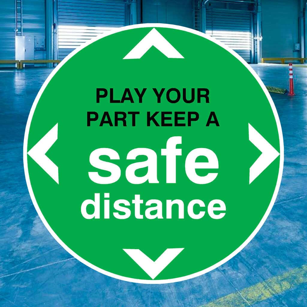 Play Your Part Keep A Safe Distance Social Distancing Floor Sticker - The Sign Shed