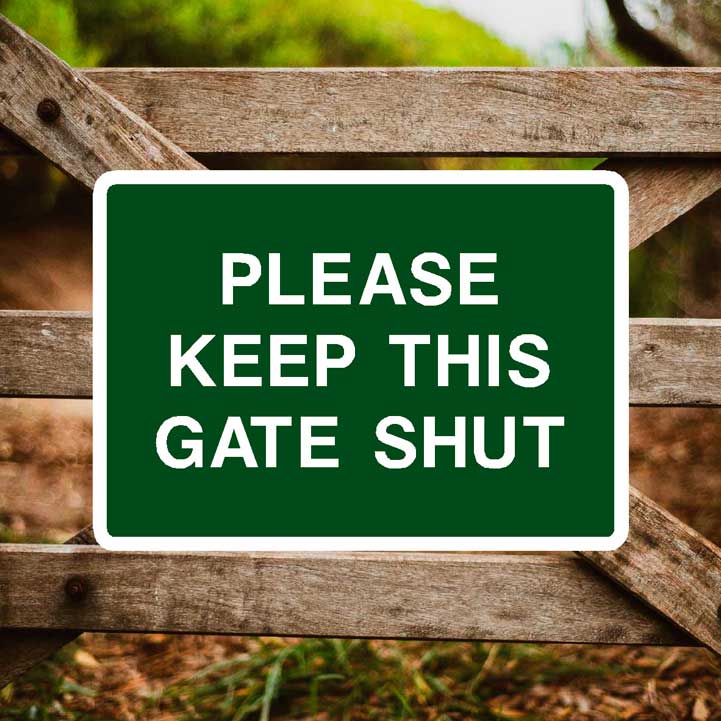 Wood Gate Entrance Signs