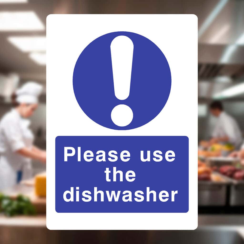 Dishwasher Signs Workplace
