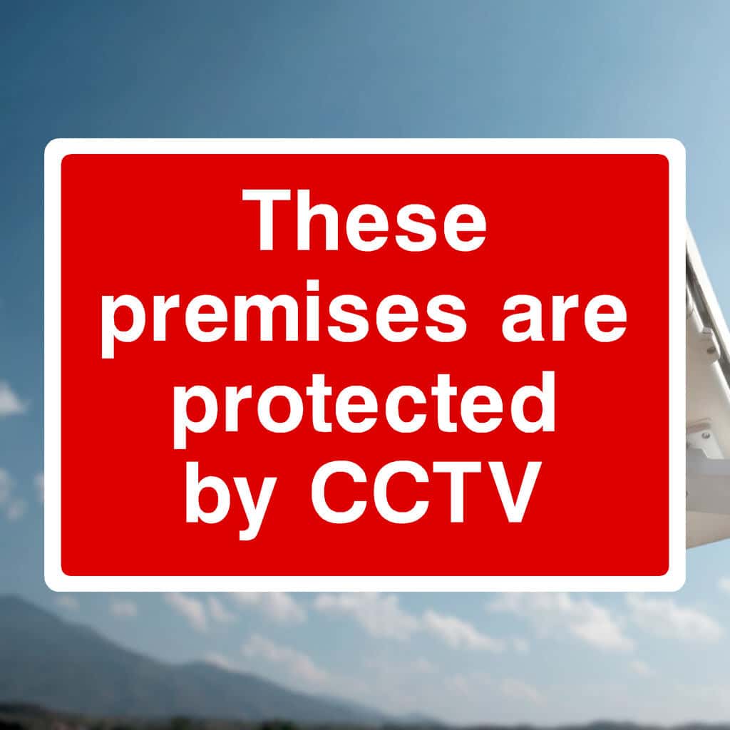CCTV Protection Sign – Premises Security Signage UK