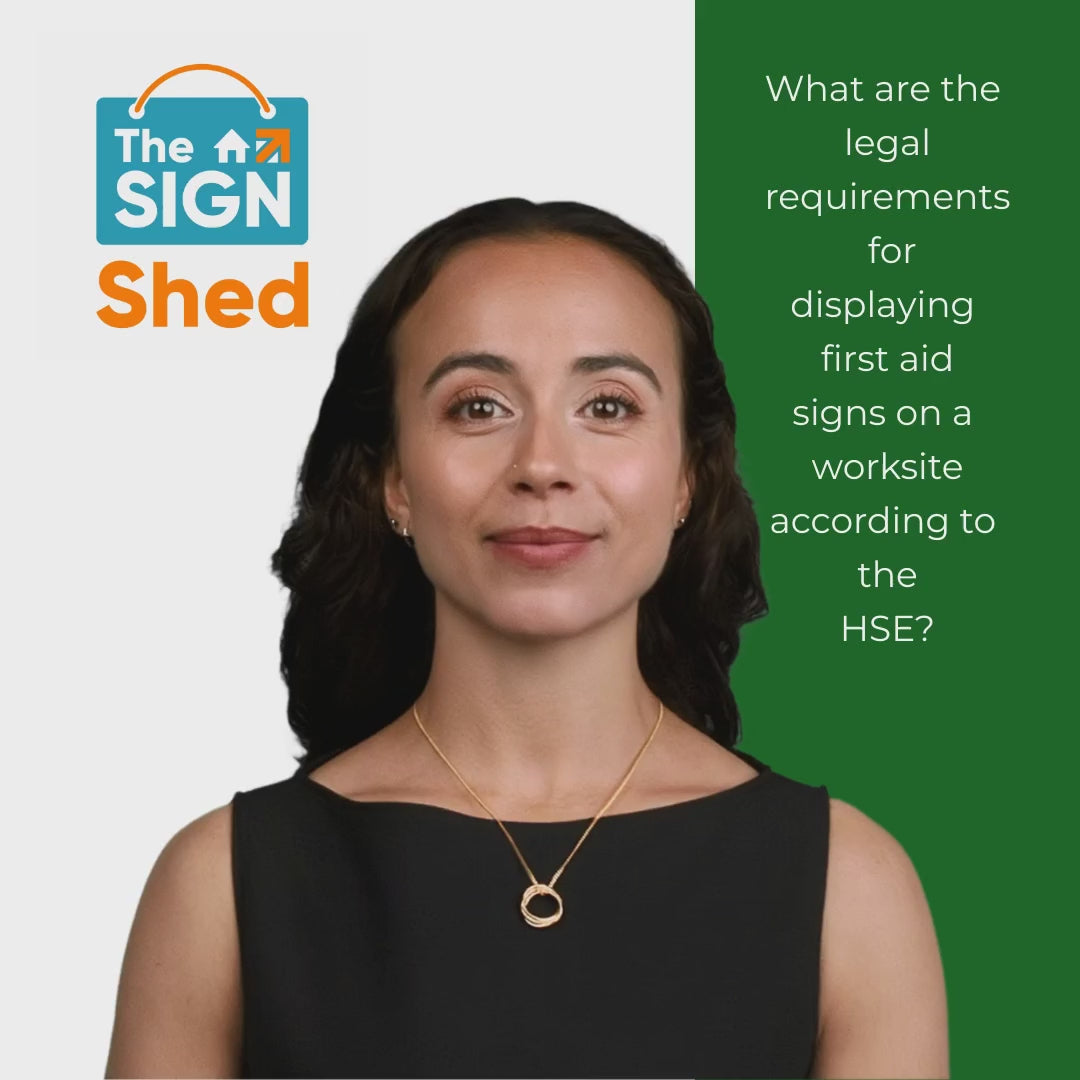 Legal requirements for displaying First Aid Signs