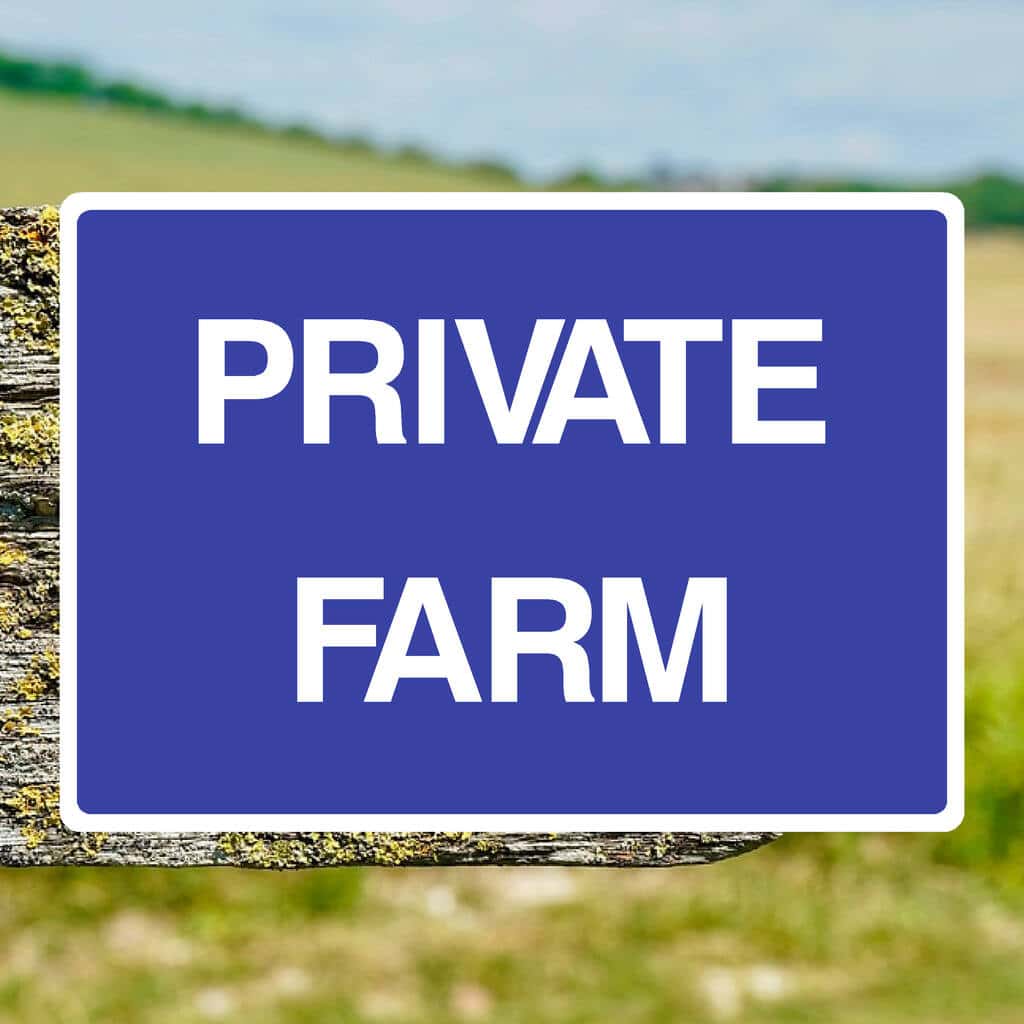 Private Farm Sign - The Sign Shed