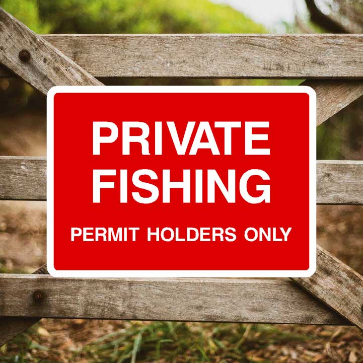 Private Fishing Permit Holders Only Sign - The Sign Shed