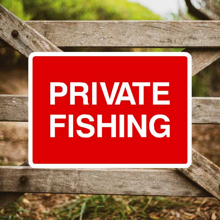 Private Fishing Sign - The Sign Shed