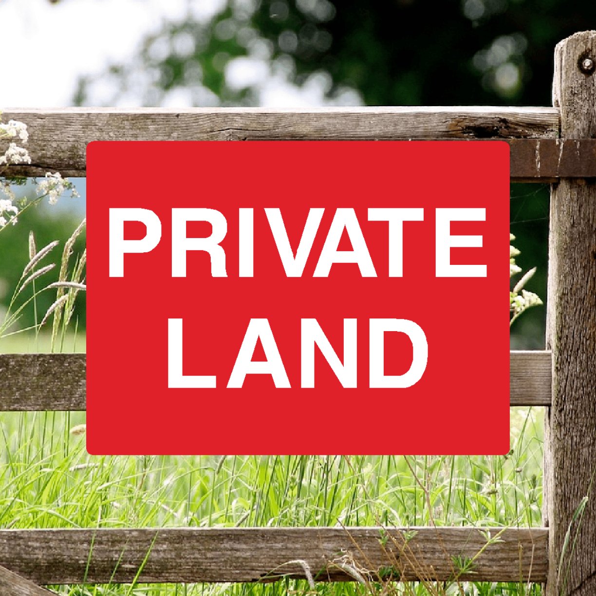 Private Land Full Colour Sign - The Sign Shed