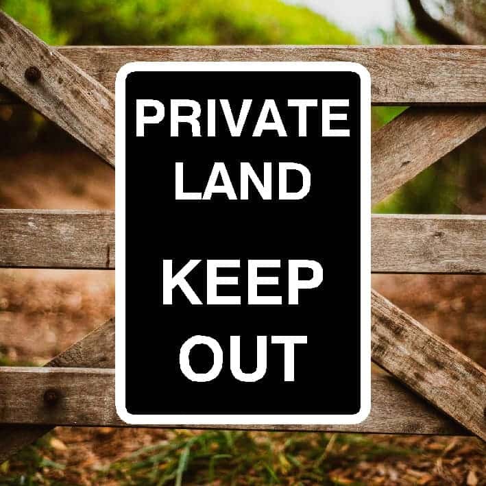 Private Land Keep Out Portrait Sign - The Sign Shed