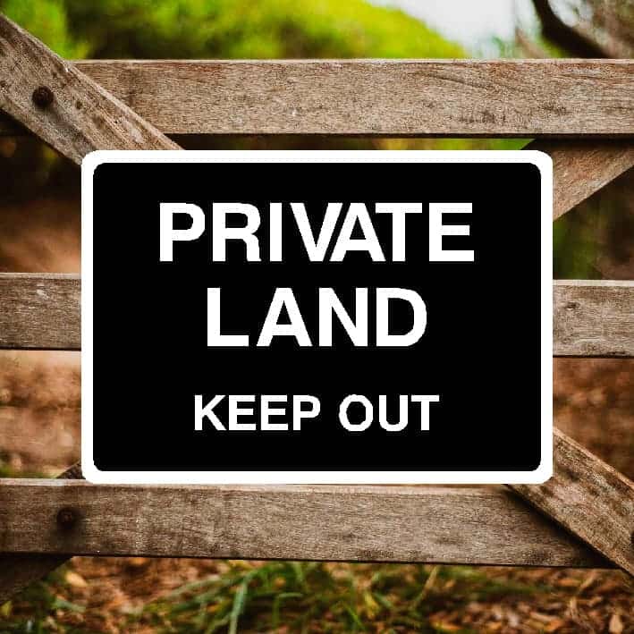 Private Land Keep Out Sign - The Sign Shed