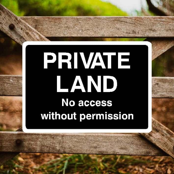 Private Land No Access Permission Sign - The Sign Shed