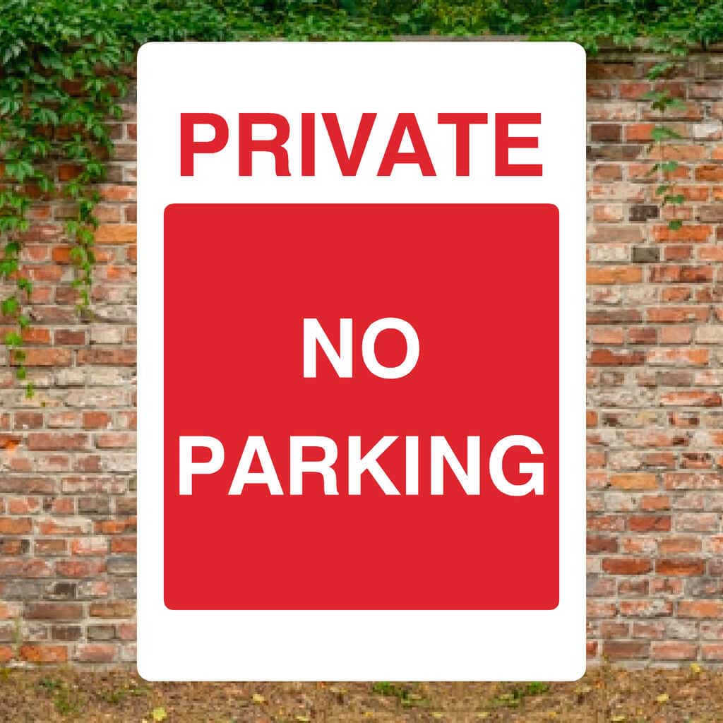 Private No Parking Portrait Sign - The Sign Shed