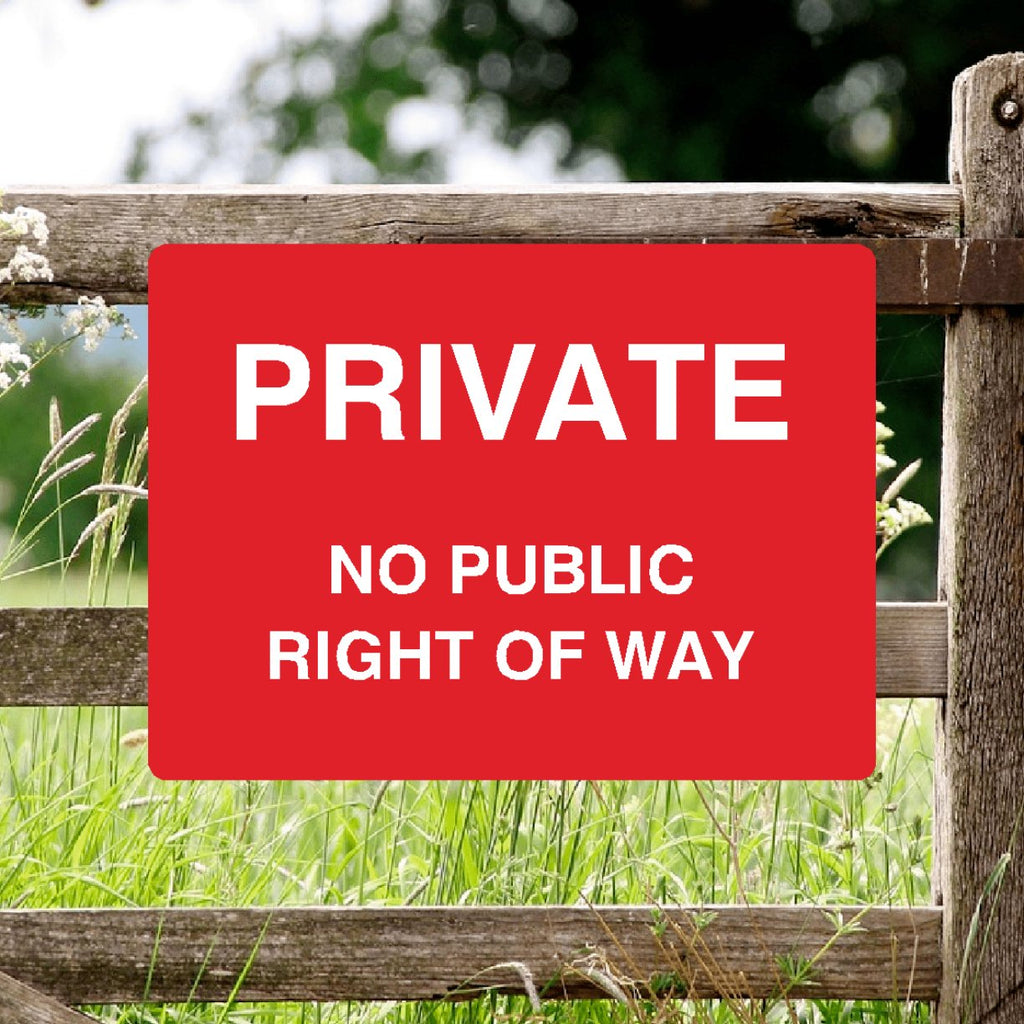 Private No Public Right Of Way Full Colour Sign - The Sign Shed