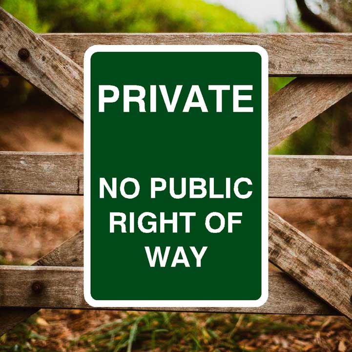 Puplic Sign Private No Public Sign – Access Control