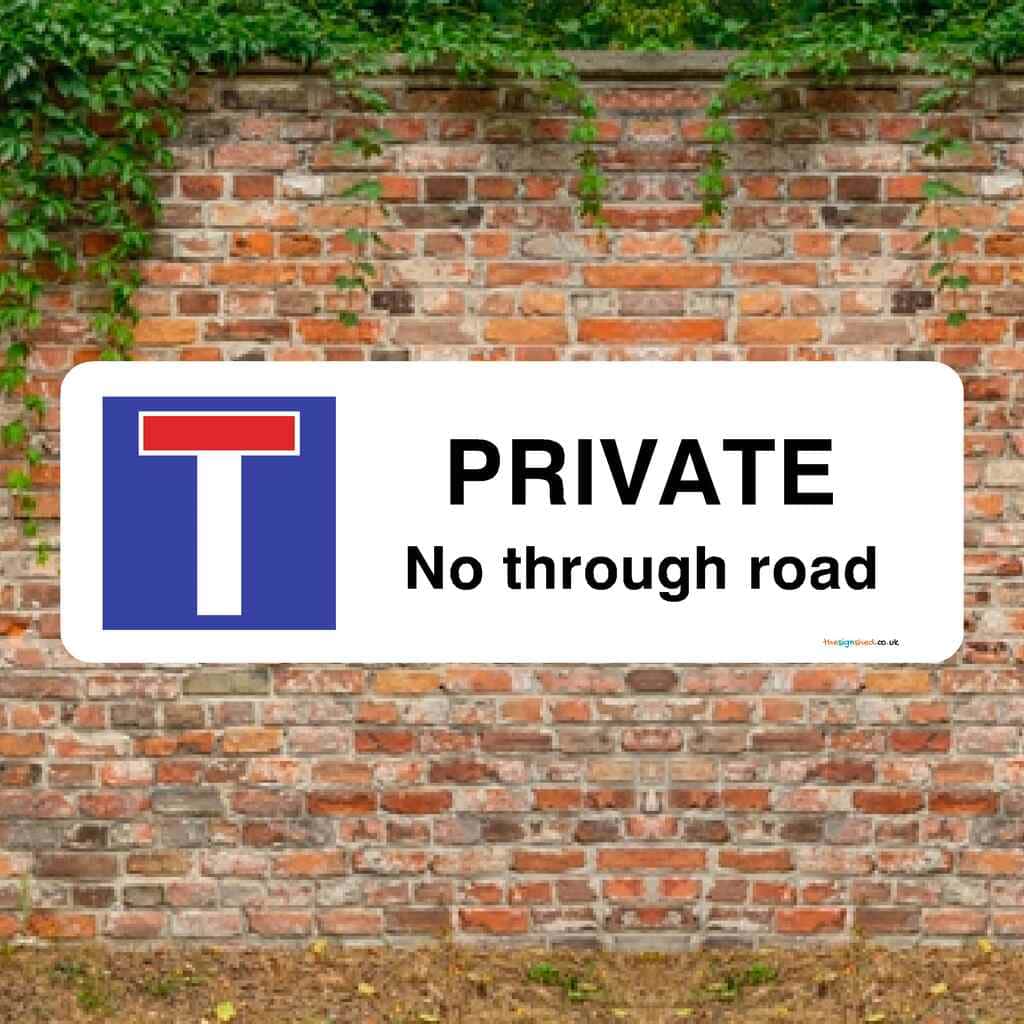 Private Not Through Road Sign