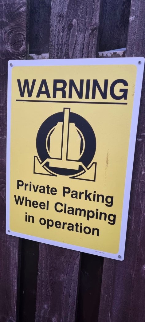 Private Parking Wheel Clamping Sign - The Sign Shed