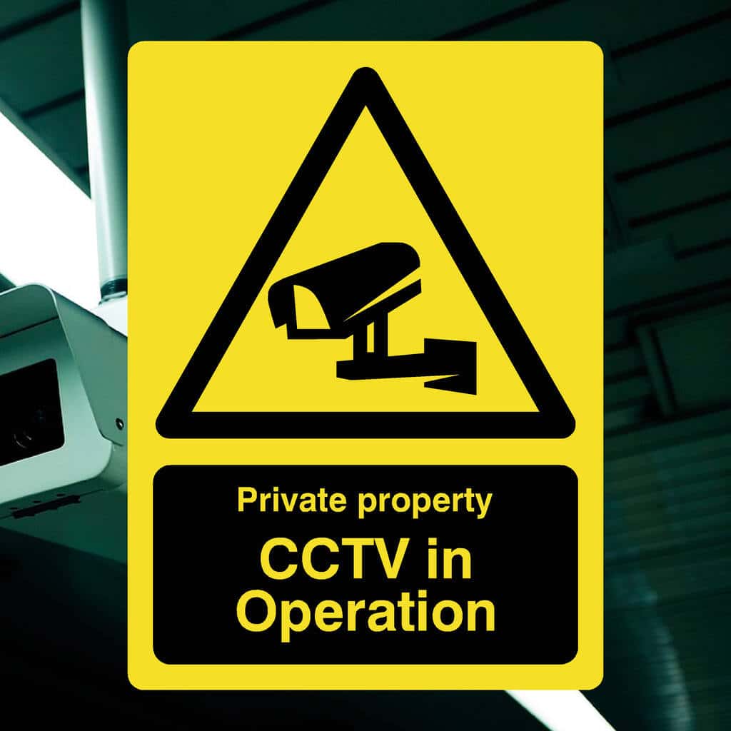 Private Property CCTV Warning Sign