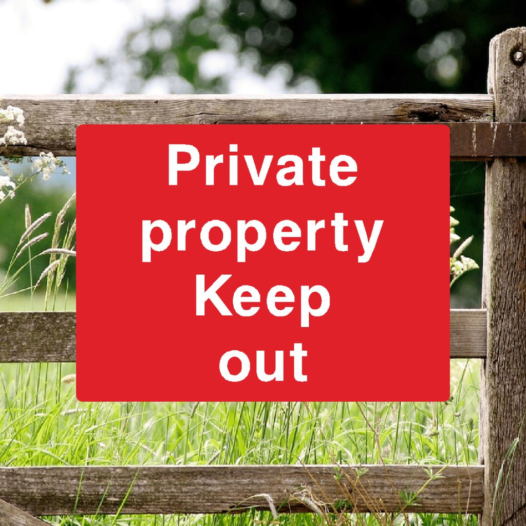 Private Property Keep Out Full Colour Sign - The Sign Shed