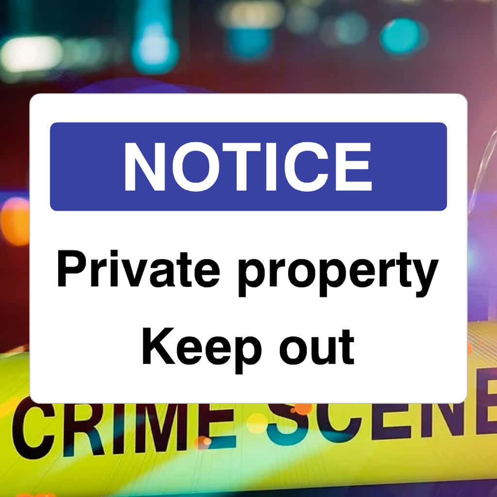 Private Property Keep Out Sign – Access Control