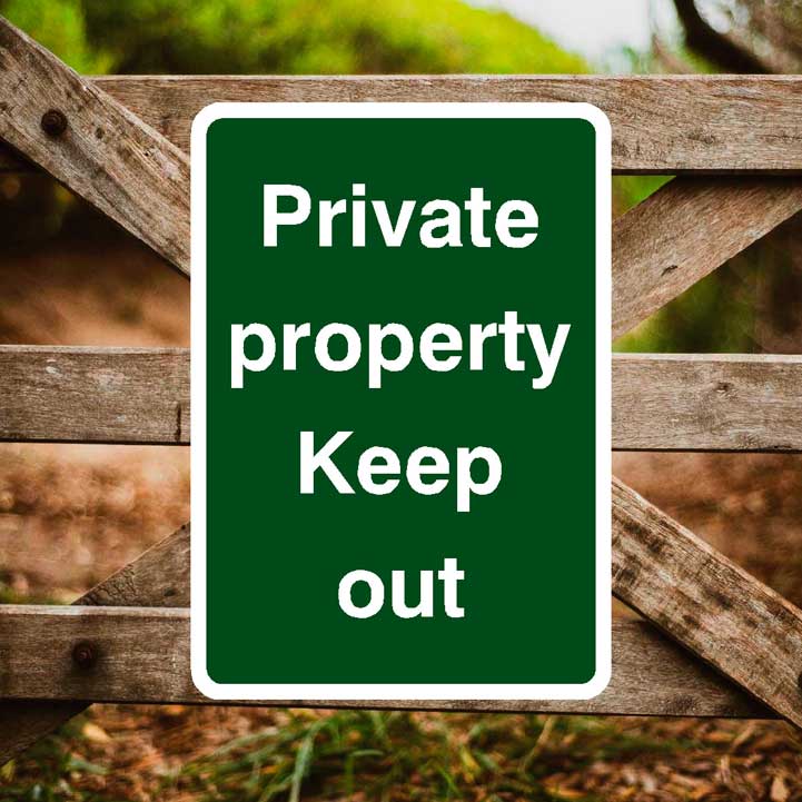 Private Property Keep Out Sign