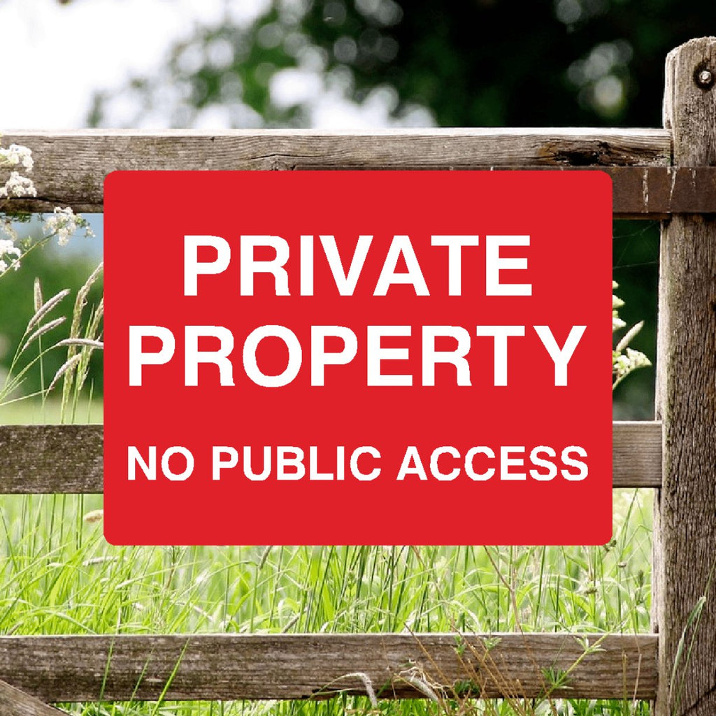 Private Property No Public Access Full Colour Sign - The Sign Shed