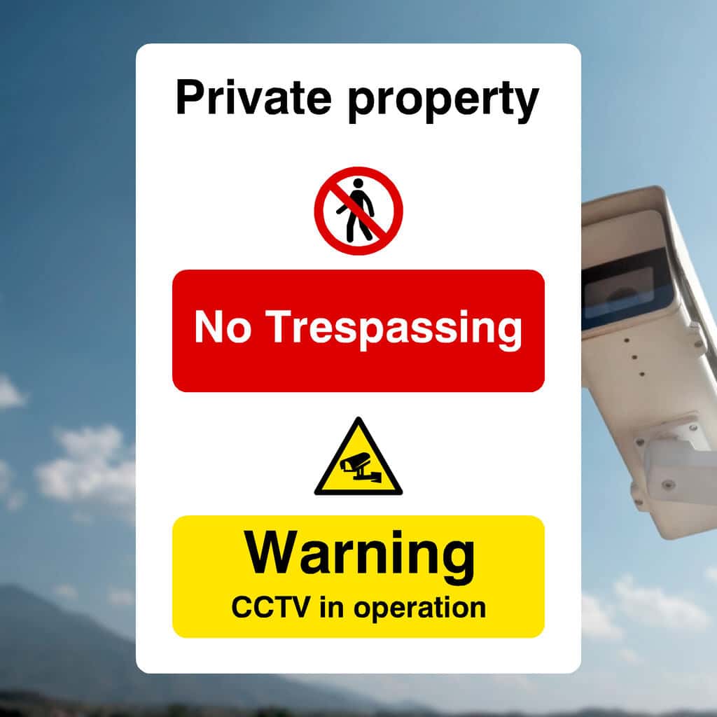 Private Property CCTV Sign – Access Control