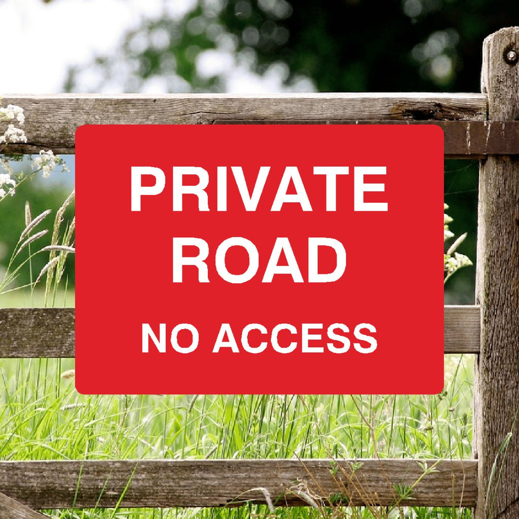 Private Road No Access Full Colour Sign - The Sign Shed