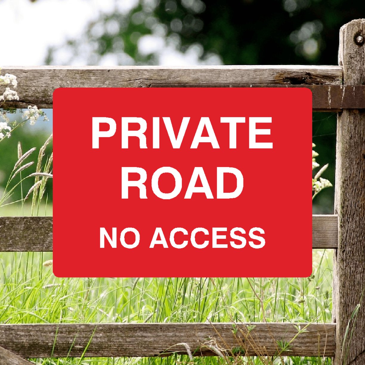 Private Road No Access Full Colour Sign - The Sign Shed