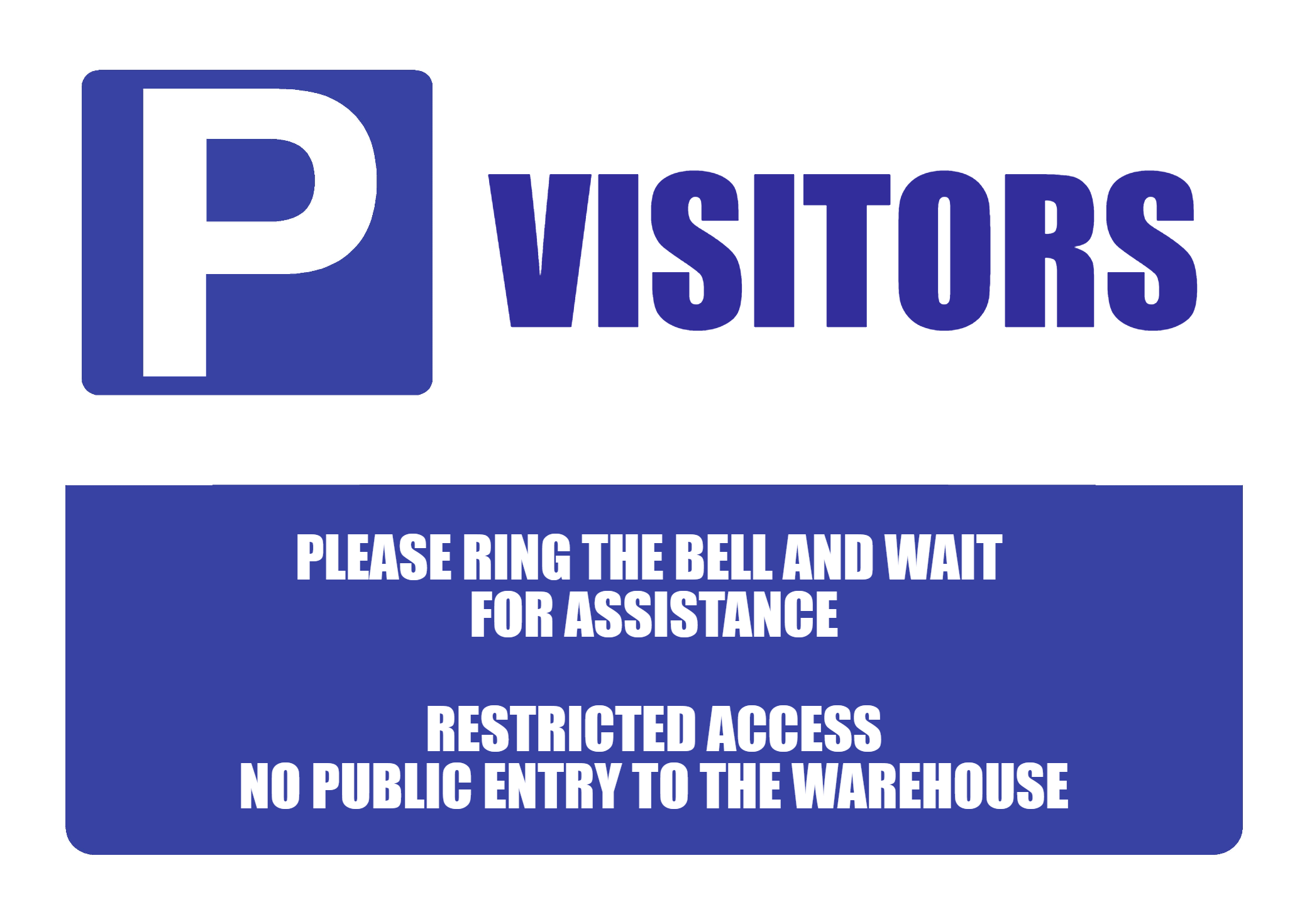 Custom Parking Sign | P Symbol Blue