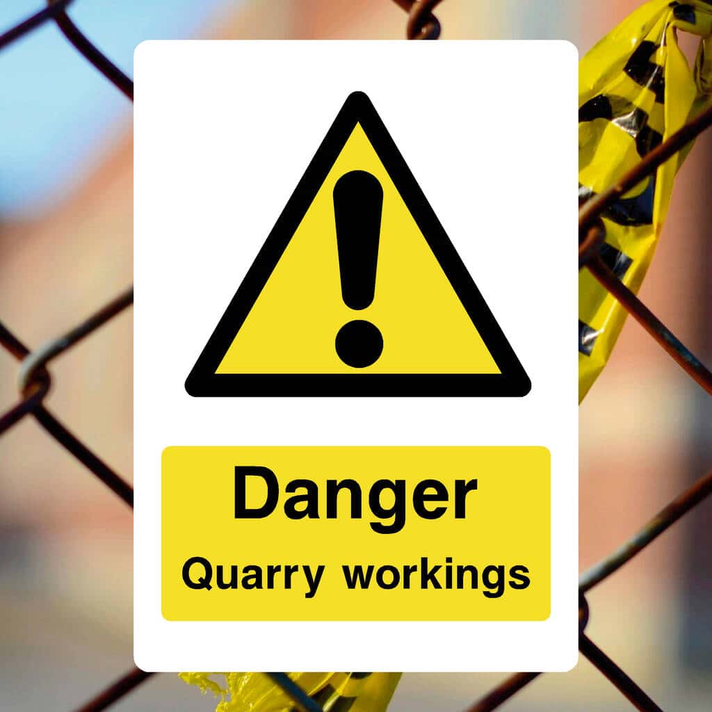 Quarry Workings Sign - The Sign Shed