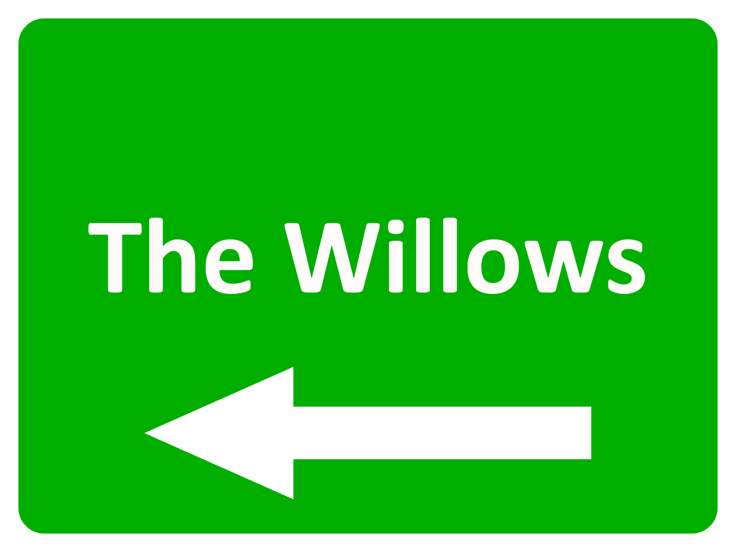 Custom Green Sign Left Arrow Landscape