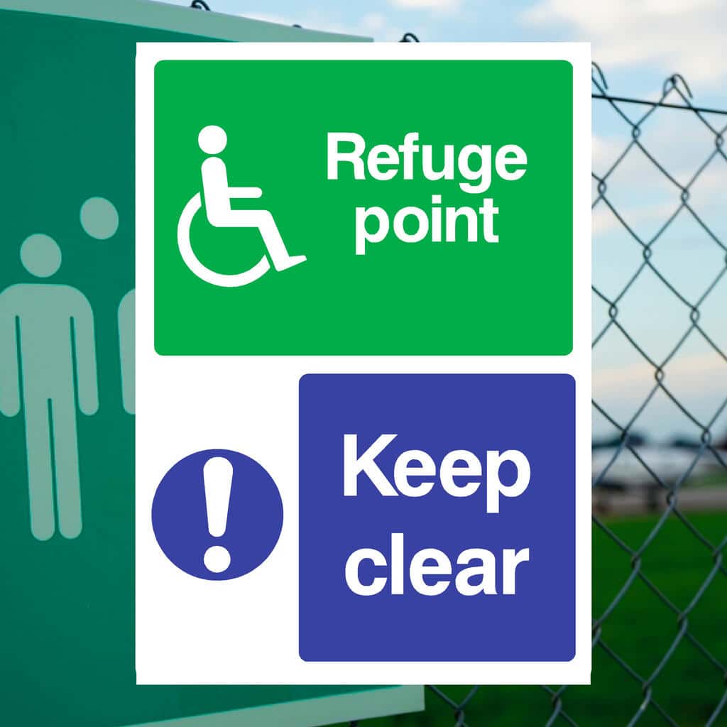 Refuge Point Keep Clear Sign - The Sign Shed